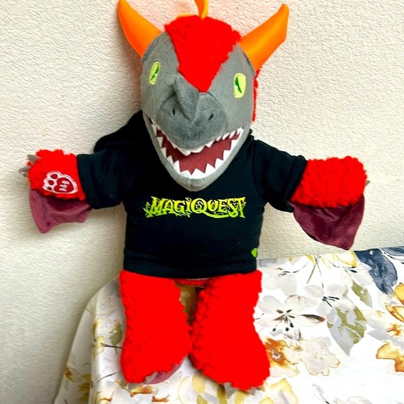 BAB Great Wolf Lodge MagiQuest Charlock MagicQuest Red Dragon Plush W hoodie - Picture 1 of 8